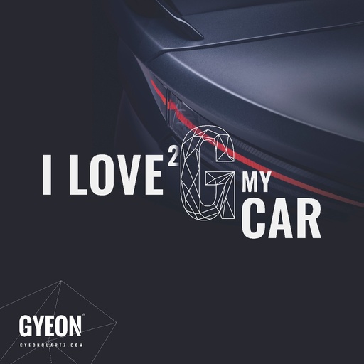 [GBILGMCLSL100x100] Banner / I love 2 G my car / left side logo - 100x100 cm