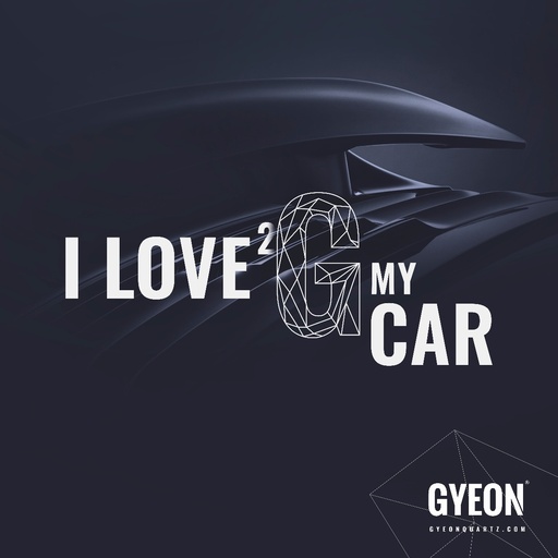 [GBILGMCRSL100x100] Banner / I love 2 G my car / right side logo - 100x100 cm